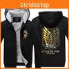 Anime On Attack Titan Winter Zipper Jacket Freedom Wings Sweatshirts Hoodie