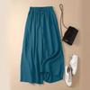 Pantaloni Larghi Casual alla Moda da Donna a Vita Alta con Coulisse a Gamba Larga