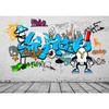 3D Graffiti Tapete Street Graffiti Weiße Ziegelwand Wandbilder Wohnzimmer Schlafzimmer Bar Restaurant Graffiti Wandbild
