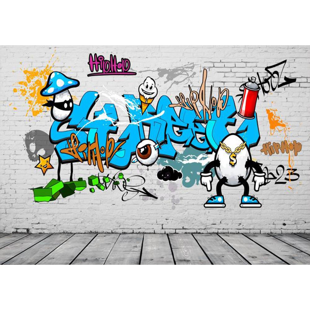 3d Graffiti Wallpaper Street Graffiti White Brick Wall Murals Living Room Bedroom Bar Restaurant Graffiti Wall Mural