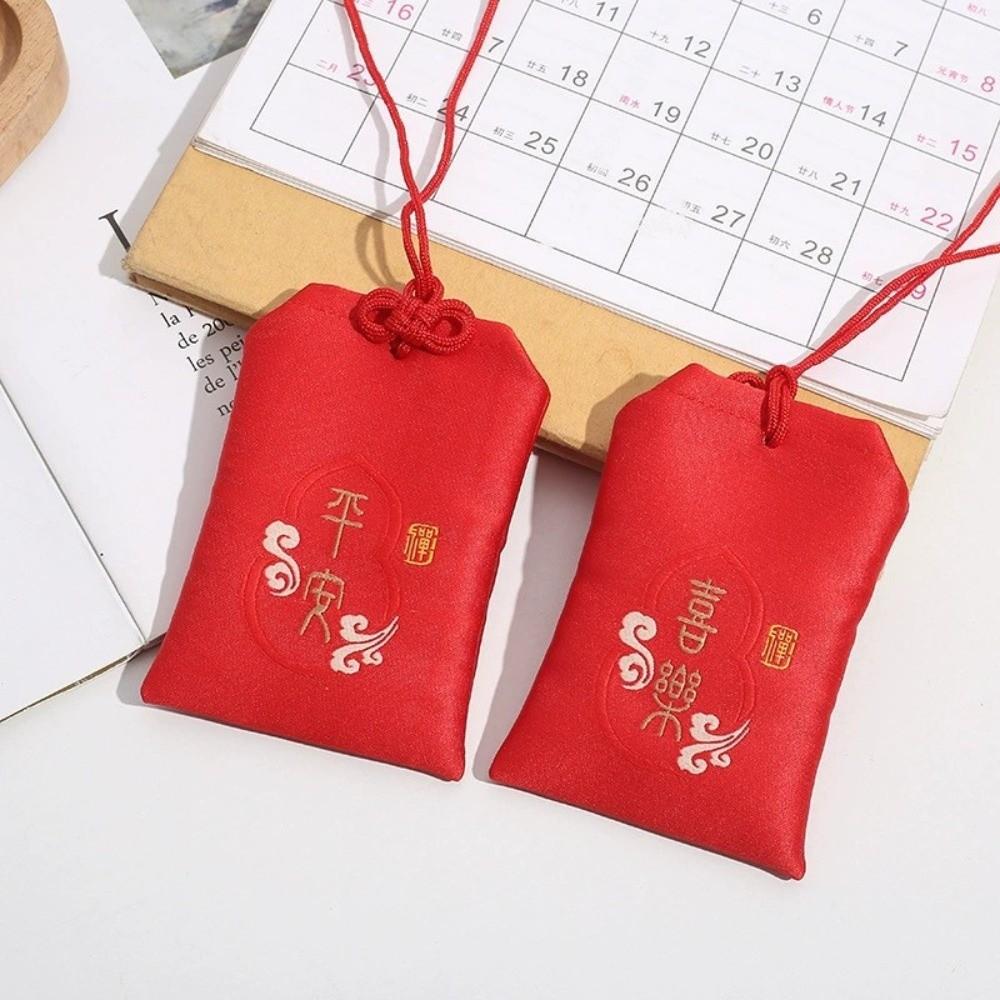 Klassischer japanischer Gebets-Glücksbringer Omamori Beten Schönheit Bestickte Beutel Glück Kaiserliches Paar Schlüsselanhänger Herbstfest
