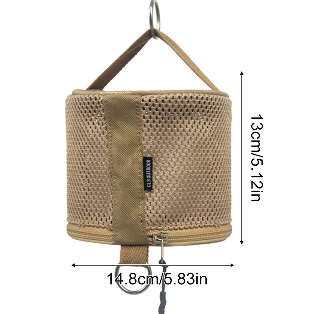 Portable Outdoor Camping Tissue Case with Hook Roll Paper Storage Bag Tissue Container for Picnic Hiking Camping