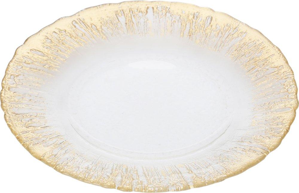 

Vetro Felice Medium Plate, Western Tableware, Gold, 21.5cm, Happy Glass Flash, 349122P