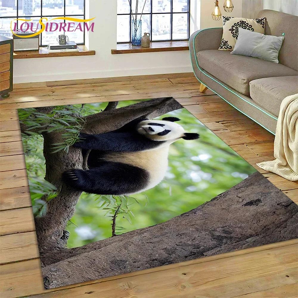 Cartoon Cute Panda Dream Animal 3D kobercový koberec do ložnice Obývací pokoj Domácí dekorace na pohovku, dětská hra Velká dekorační podložka na podlahu