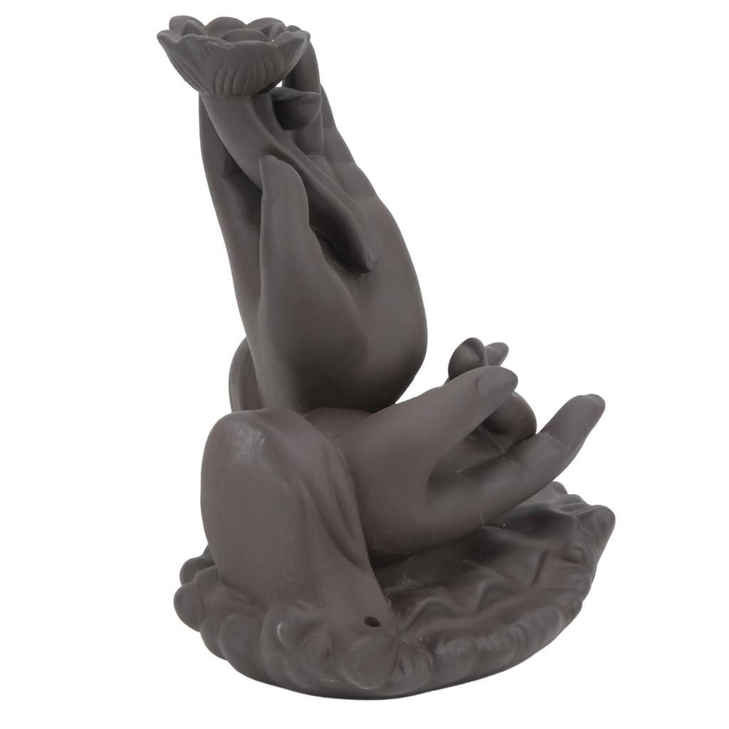 Buddha Hand Waterfall Incense Burners Smoke Waterfall Moderate Size Backflow Incense Holder for