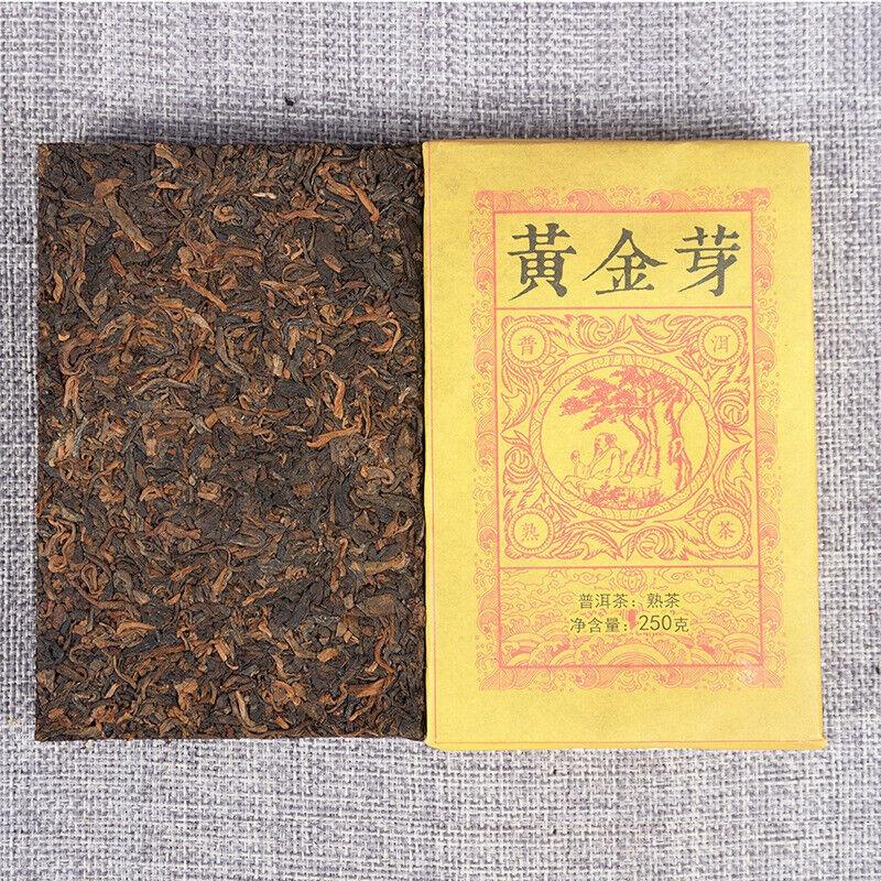 Чай Yunnan Pu er Ripe Golden Bud Ripe Tea Brick 250г — фото 3