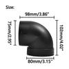 1 Pcs 75mm Diesel Air Heater Pipe L-shaped Connector High Temperature Resistant Heater Automotive Accessories