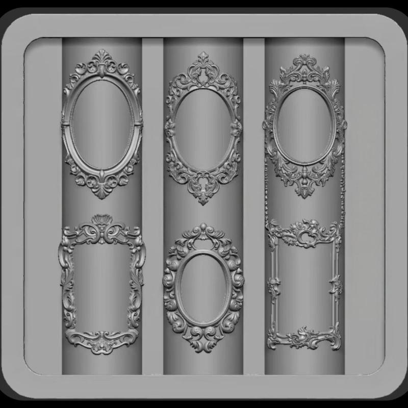

3D Silicone Nail Art Mold European Style Retro Patterns Lace Design Decoration DIY Transparent Manicure Template