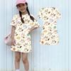 Girls Loose Fit Short Sleeve Dress Kids Animal Print Casual Round Neck Lightweight Summer Dress for Children