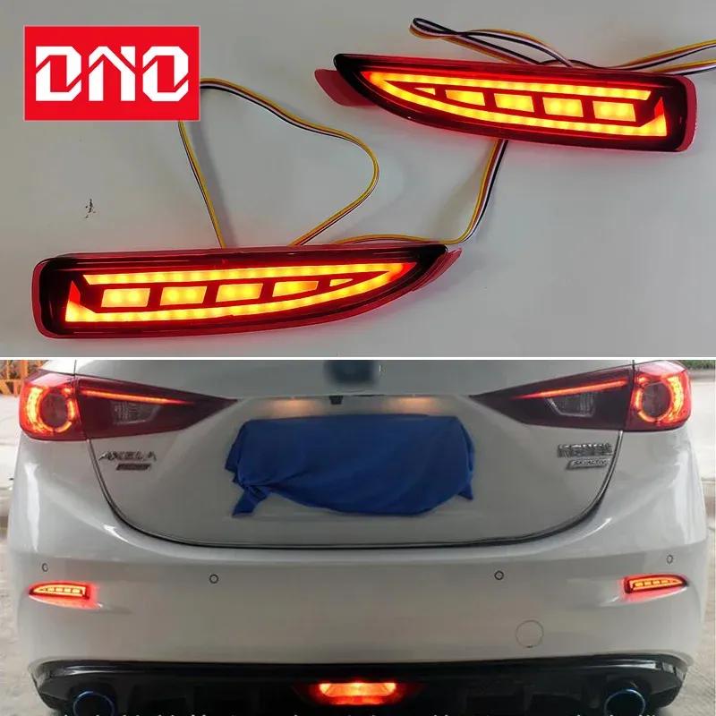 Car LED Rear Bumper Lamps For Mazda 3 Mazda 6 2014 - 2018 Brake Light Turn Signal Backup Reflector Lamp Taillights Car Fog lamp Mazda 3 2014-2018