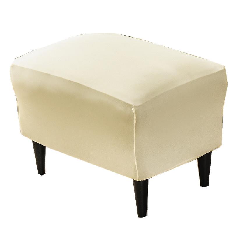 Ensfarget ottomansk trekk Spandex rektangel avføringstrekk Alt inkludert fotskammel Møbelbeskytter Sofa Fotstøtte Slipcovers