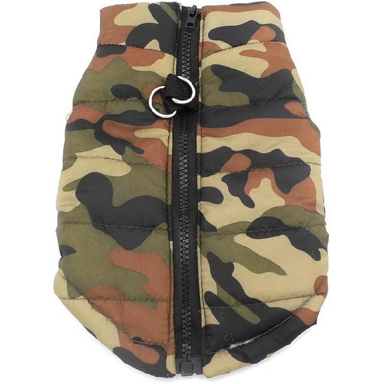 

SMALLLEE_LUCKY_STORE Новый Различный Домашний Питомец Кошка Собака Мягкий Жилет Шлейка Маленькая Одежда для Собак Зеленый Камуфляж M, Модель:BFL049-Зеленый-M S(chest 14.2 back 10.6 )