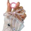 Crystal Bead Bowknot Phone Pendant Cute Five-Pointed Star Handmade Small Hanging Chain Phone Accessories Exclusive Keychain