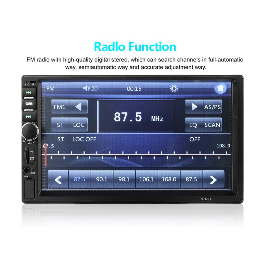 7 inç Çift Din Araba Stereo Alıcısı 2 Din Araba Radyo Autoradio Dokunmatik Ekran BT MP5 Çalar ile