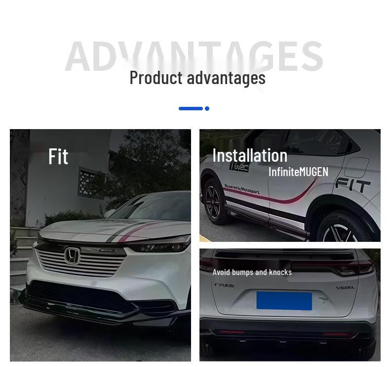 2022 Honda Vezel HRV Mugen Style Body Kit: Front Lip, Side Skirts, Rear Lip