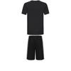 Adidas Taekwondo Crew Neck Pullover Short Sleeve T-Shirt Comfortable Fashion Striped Shorts Casual Sports Set ADICLTS24TK-BG+S21ATMSH2T-BW
