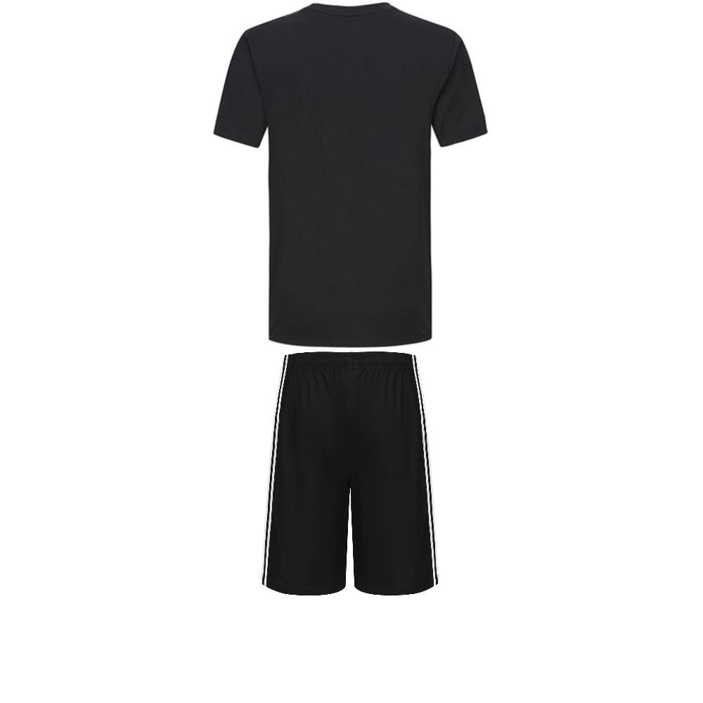 Adidas Taekwondo Crew Neck Pullover Short Sleeve T-Shirt Comfortable Fashion Striped Shorts Casual Sports Set ADICLTS24TK-BG+S21ATMSH2T-BW