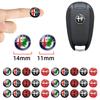 11mm 14mm Aluminium Metaal Auto Sleutel Embleem Stickers Voor Giulietta GT 159 147 156 Mito Brera Giulia F1 Stelvio Volante