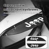 2PCS Car Logo Rearview PVC Mirror Rain Eyebrow Auto Mirror Accessories For Cherokee Wrangler JK Gladiator Compass Renegade