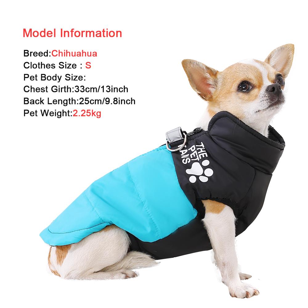 Pet Dog Jacket Autumn Winter Clothes For Small Medium Dogs Cat Waterproof Warm Chihuahua French Bulldog Vest Coat Puppy Costume
