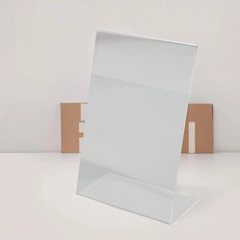 10/20PCS A6 Acrylic Menu Stand Holder Stand Slanted Sign Holders Desktop Paper Menu Holder