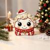 Snowman Christmas Tabletop Figure Wooden Freestanding Mantel Figure  Mantel Decor