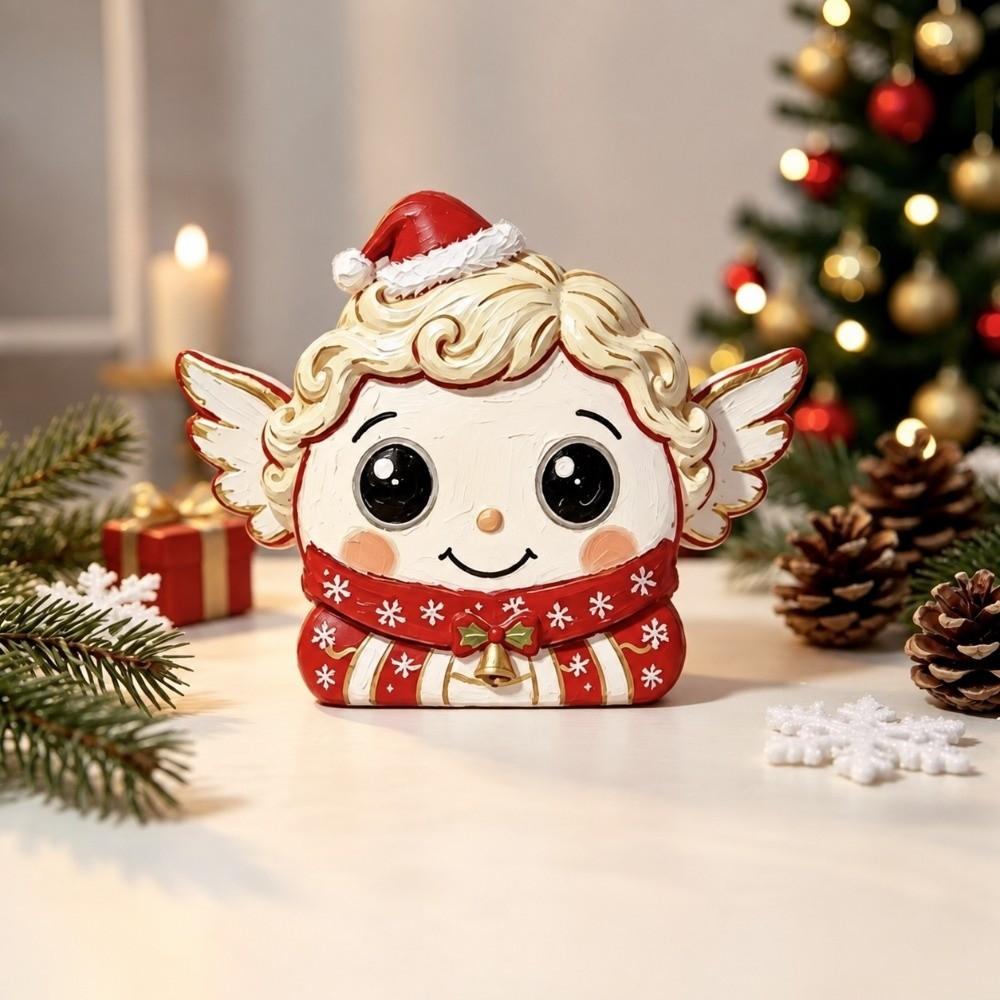 Snowman Christmas Tabletop Figure Wooden Freestanding Mantel Figure Mantel Decor