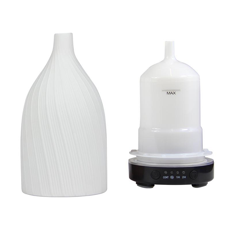 Ceramiczny Ultradźwiękowy Nawilżacz Powietrza Funkcja Czasowa Dyfuzor Aromatu Biurkowy Dyfuzor Olejków Eterycznych Dyfuzor Zapachu do Pomieszczeń ze Światłami