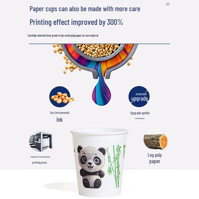 Durable Thickened Disposable Paper Coffee Cups for Home, Office, or Commercial Use