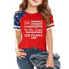 Kids Independence Day Graphic T Shirt Short Sleeve Casual Tee USA Patriotic Print Crew Neck Top for Boys Girls