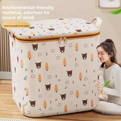 Saco de Armazenamento Urso Esquilo Grande Capacidade Saco de Embalagem para Mudança Doméstica Caixa de Organização de Roupas à Prova de Umidade e Mofo Roupas Colcha