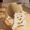 Sisal Cat Scratching Ferris Wheel Toy - Bear & Elephant Design for Self-Amusement & Claw Grinding