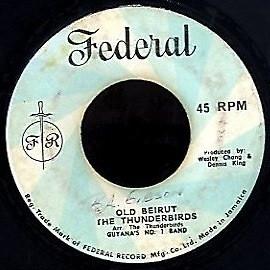 

7inch Record THUNDERBIRDS Old Beirut NONE Federal 1969 Jamaica Reggae Ska Dub Used