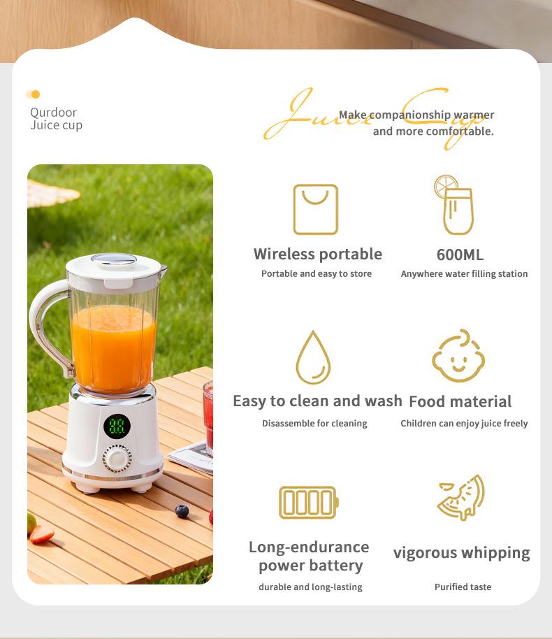 Portable Wireless Auto Juicer & Blender: Large Capacity, Multi-functional for Home