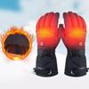 Heated Gloves for Men Women PU Nylon 3 Settings Rechargeable Touchscreen Hand Warmer Electric Heating Gloves with 2 Batteries for Winter Skiing