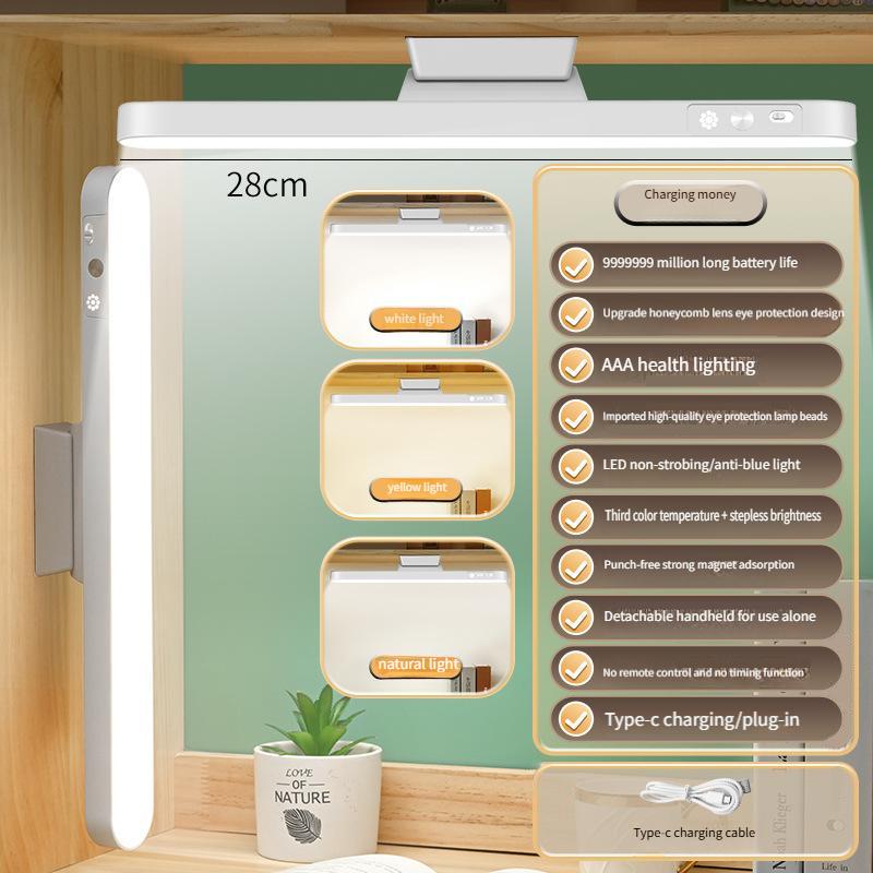 Modern LED Makeup Mirror Light with 3 Color Modes USB Rechargeable Cabinet Light for Makeup Mirror Bedroom Dressing Table