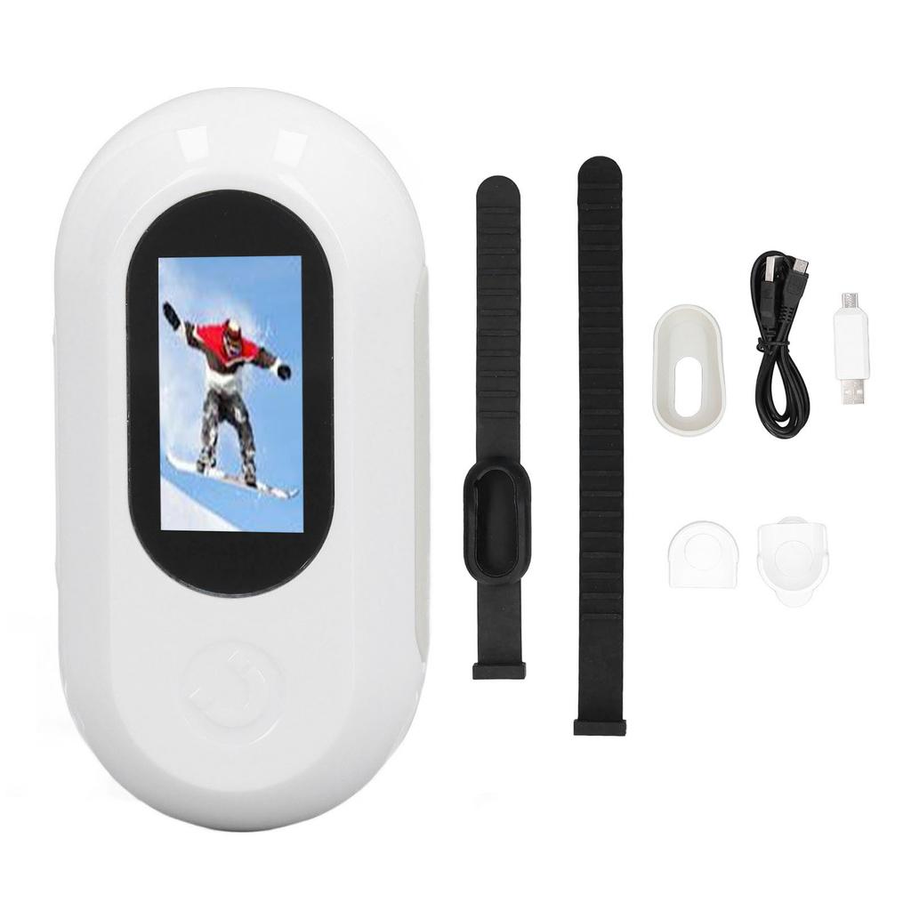 Pet Collar Camera High Definition Portable Dog Tracker Collar Camera Action Sport Dog Cam Cat Video Camera White