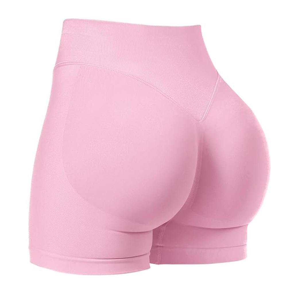 Dfyne Damen High-Waist Nahtlose Yoga-Shorts - Hüfthebend, Enganliegende Fitnessbekleidung