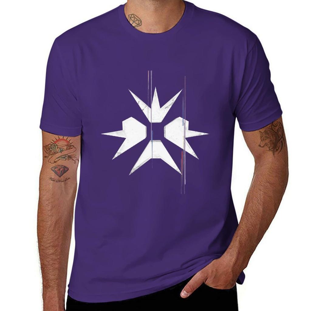 Erra White Burst Logo Tshirt Korean Fashion Blacks Summer Tops Unisexs T Shirts
