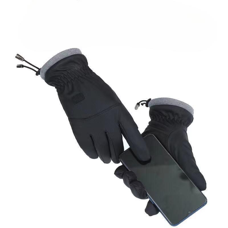 New Outdoor Warm Gloves for Skiing Winter Men Plus Velvet Thickened Windproof Waterproof Cold Riding Electric Bike Touch Screen