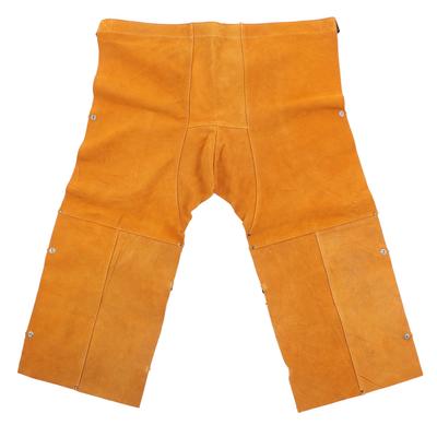 Welding Safety Chaps Leather Apron Adjustment Split Leg Fire Wear Resistant Protective Apparel