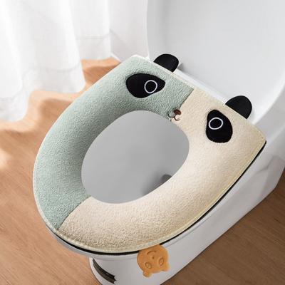 Toilet Seat Zipper Seat Cushion Thickened Winter Toilet Cover Embroidered Pattern Toilet Cover Toilet Seat Cushion
