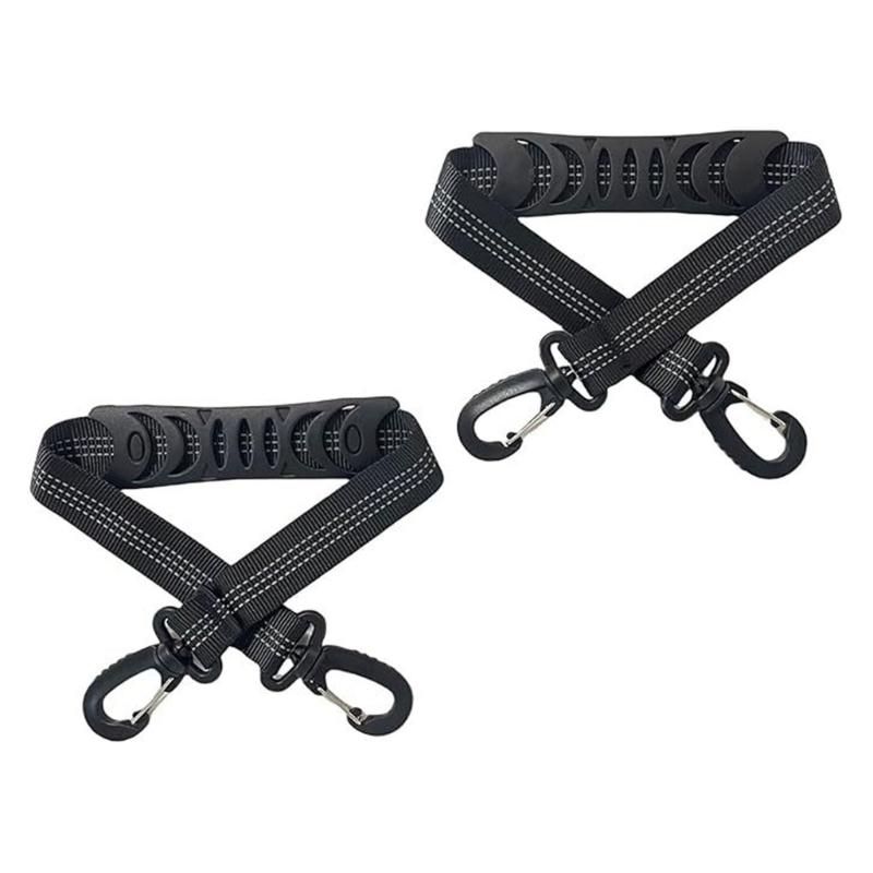 

2 шт. Ремінці для застібання лижних черевиків Компактний дизайн для зберігання Амортизуюча накладка для ковзанів, роликових ковзанів Чорний 1