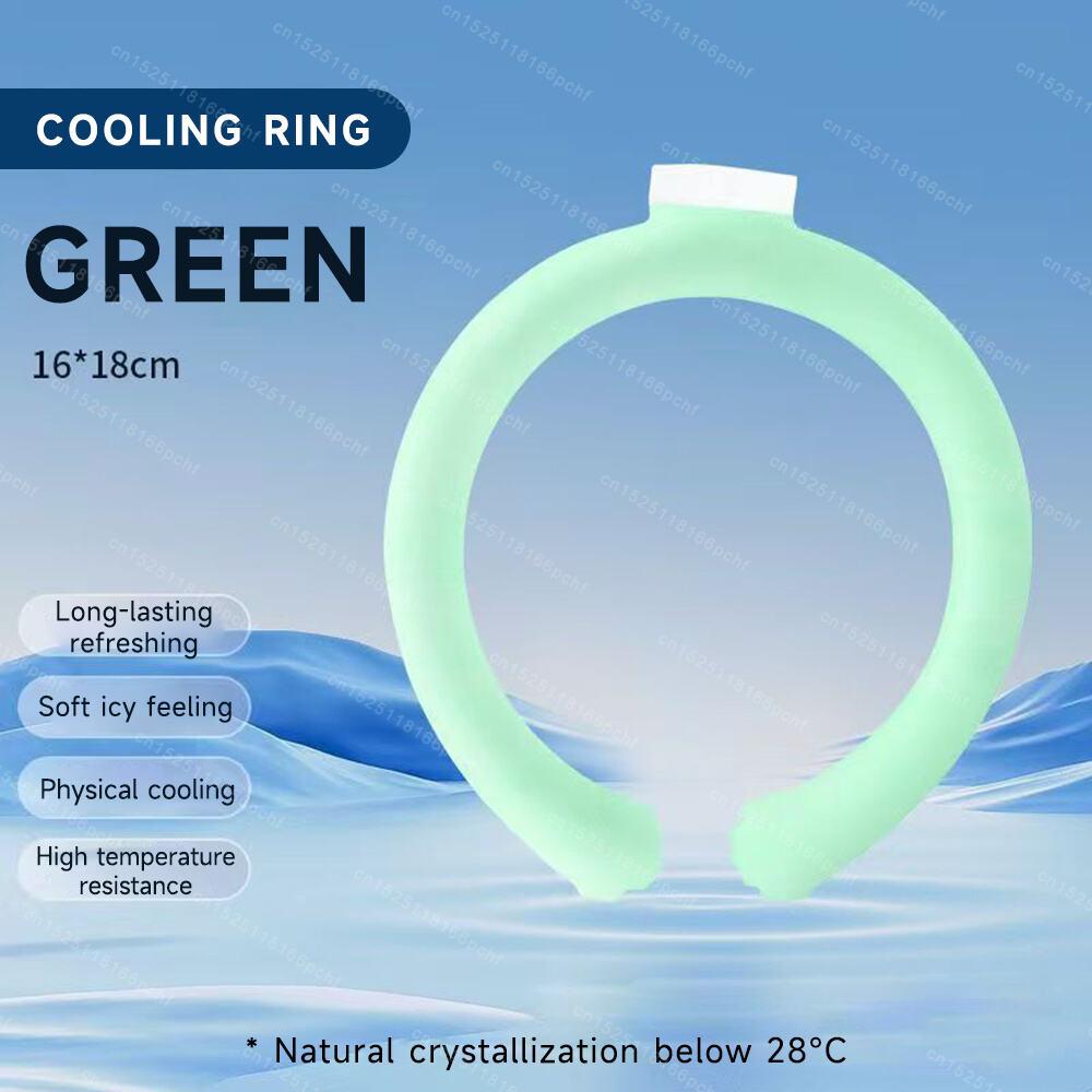 

Ледяное охлаждающее кольцо для шеи для улицы, для бега, фитнеса, рыбалки, велоспорта, путешествий, портативные уличные охлаждающие аксессуары зелёный