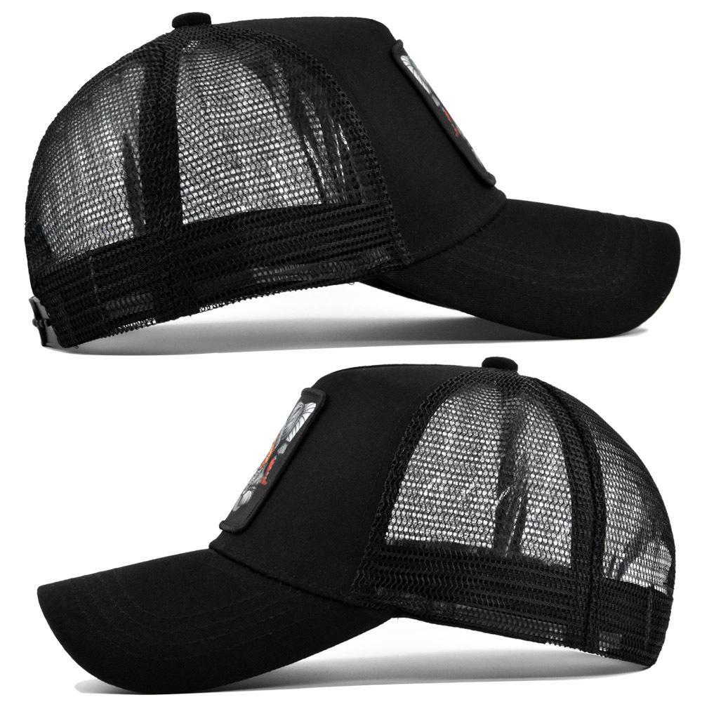 Cap Duck Tongue Print Embroidered Baseball Cap Curved Brim Sun Hat Cotton Cool