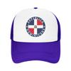 Dominikanische Republik Dominikanische Flagge Mesh Baseballkappe Lässige Trucker-Mütze Mütze Verstellbar Polyester Sonnenhüte Sommer Trucker-Hüte