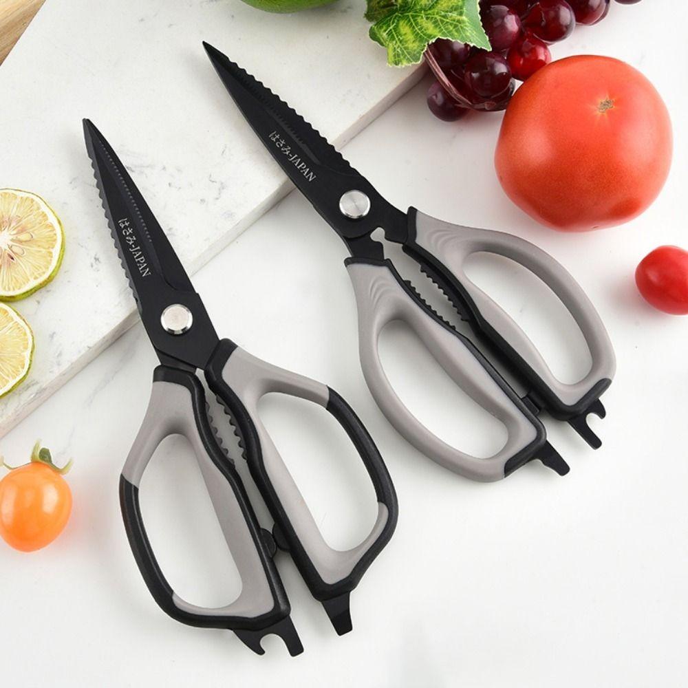Heavy-Duty Chicken Bones Scissor Black Barbecue Scissors Kitchen Shear  for Food-Cutting