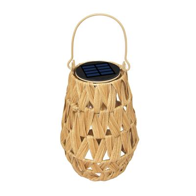 LED Lambalar Rattan El Dokuması Fenerler Dokuma Fenerler Güneş Enerjili Açık Hava Veranda Işıkları