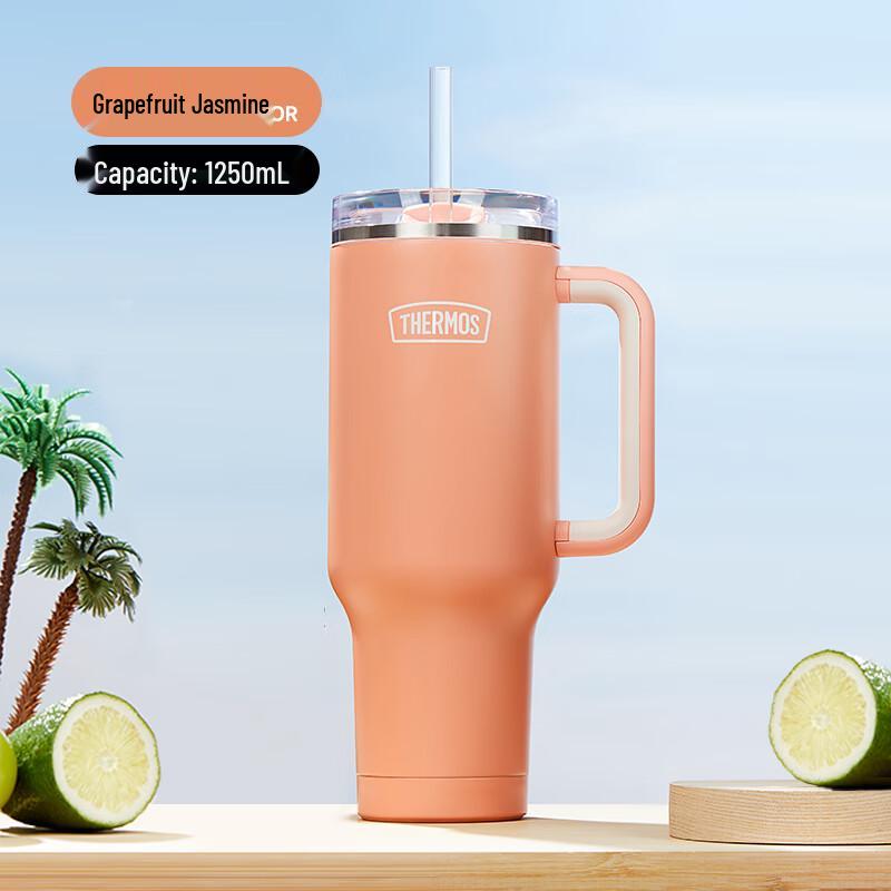 THERMOS TSKP-OR 1.25L Dual-Drink Insulated Tumbler
