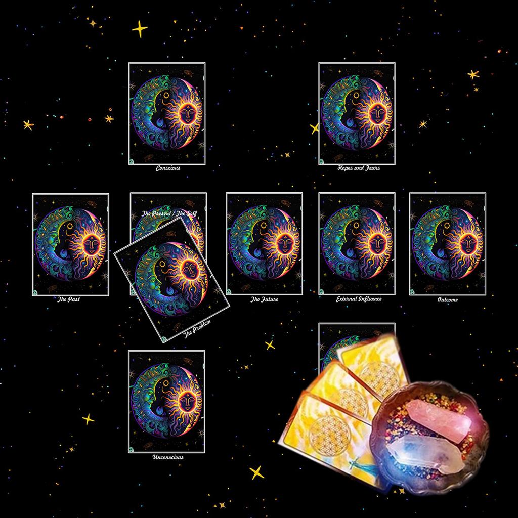 Divinations Tischdecke Lesekarte Astrologie Tarots Karten Tischdecke Altartuch Divinations Brettspiel Zubehör